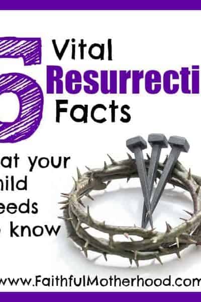 5 Vital Resurrection Facts with a thorn cross and three nails