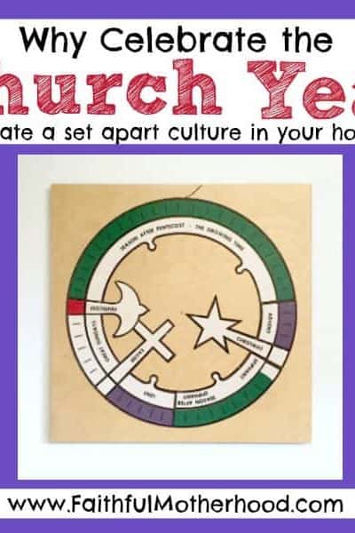 Church Year Puzzle with title: why celebrate the church year