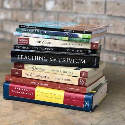 Stack of Classical Christian Education Books
