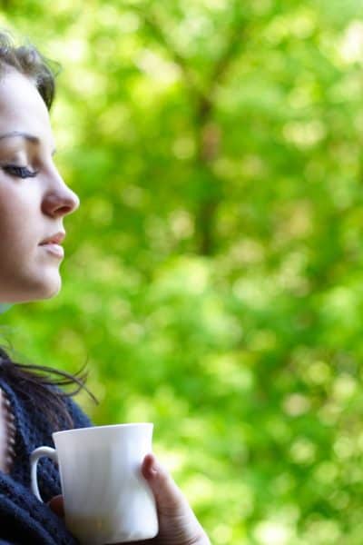 Woman enjoying Silence